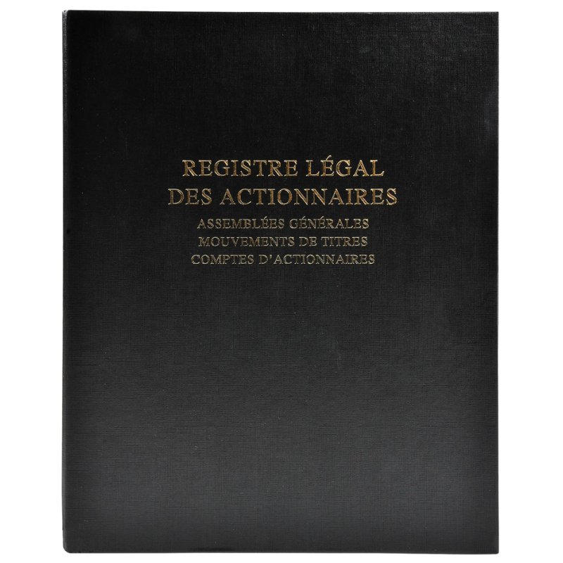Le Dauphin shareholders' register, black, 37 mm spine, 4 rings
