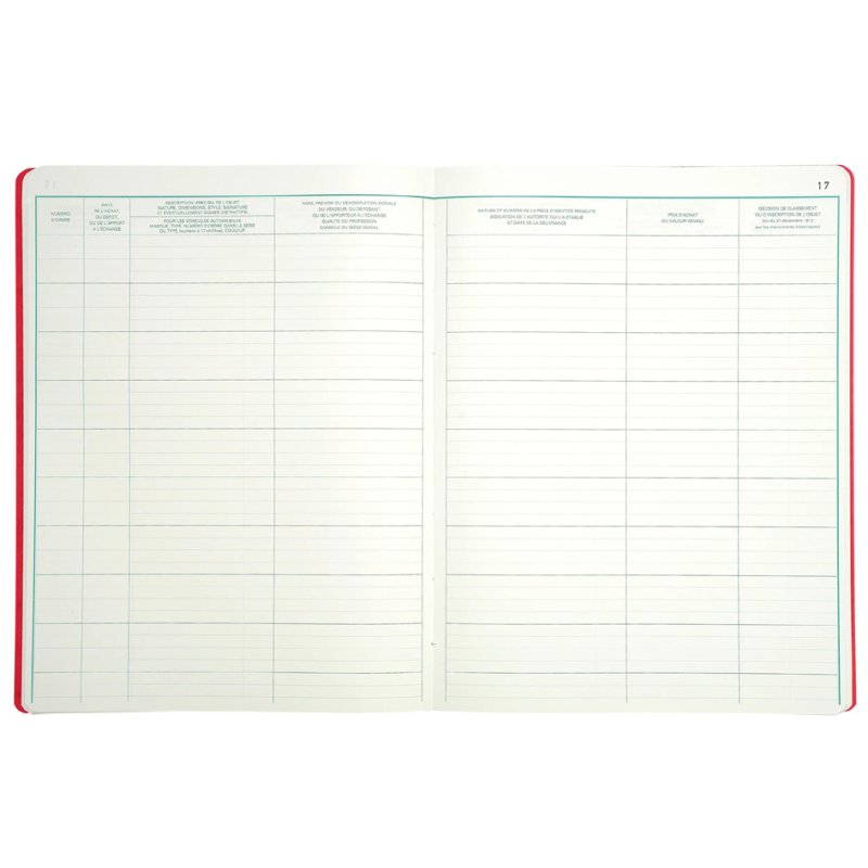 Le Dauphin stitched register, 80 numbered pages, 315×245 mm