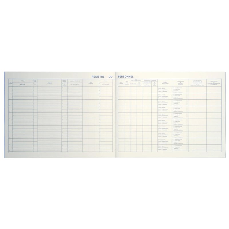 Le Dauphin registre du personnel, couverture souple, 240×320 mm, 52 pages