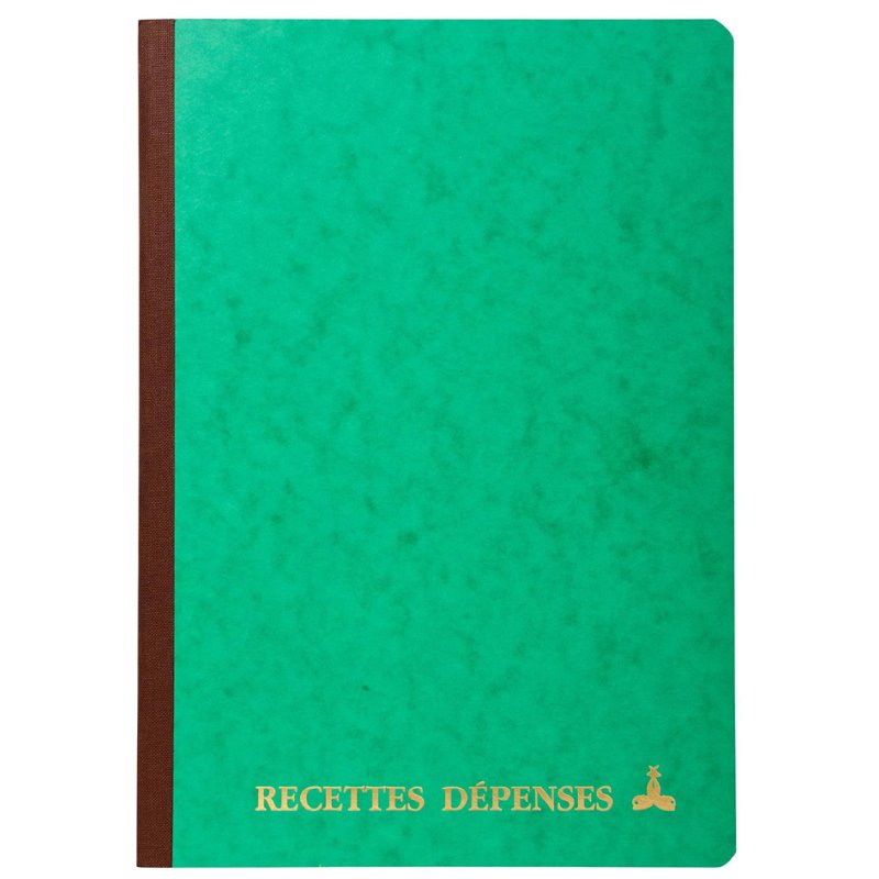 Le Dauphin Recettes-Dépenses cash book, 297 × 210 mm, mixed colours, 80 pages