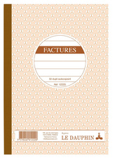 Le Dauphin factuurboek, 297×210 mm, triplo, 50 genummerde doorschrijfbladen