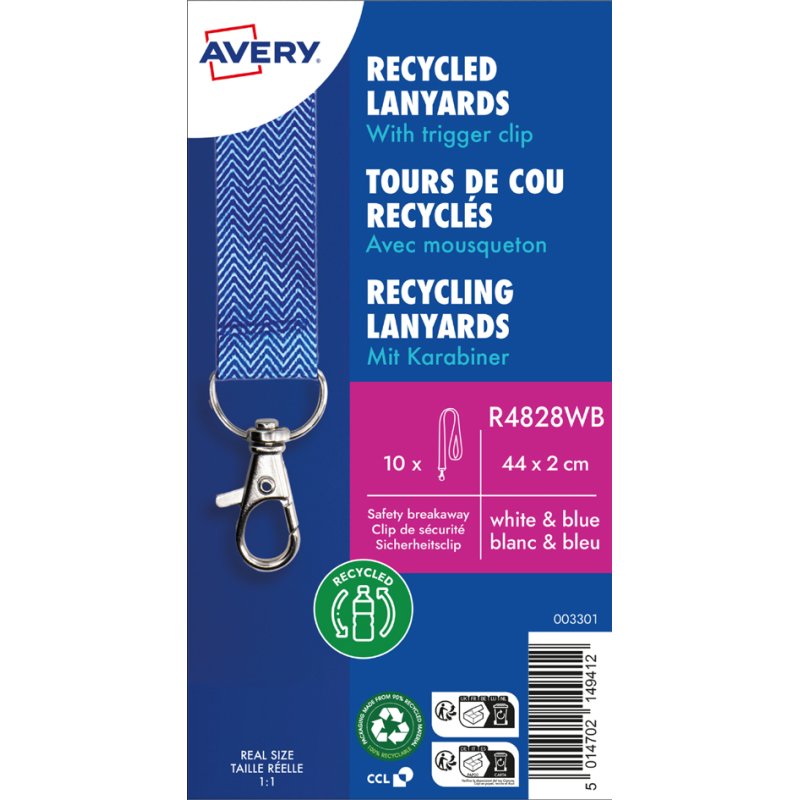 AVERY Zweckform textile tape Recy, rPET, blue, 20 × 440 mm