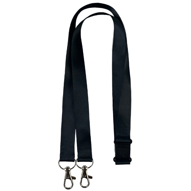 AVERY Zweckform Recy keycord, double carabiner hook, 20 × 440 mm, black, 10 pieces