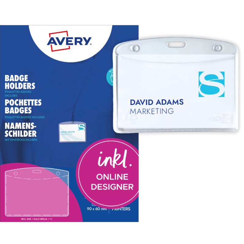 AVERY Zweckform porte-cartes de visite, 90×60 mm, transparent, 20 pièces