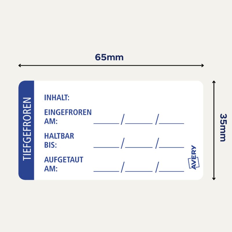 AVERY Zweckform freezer labels, 65×35 mm, white, 200 pieces