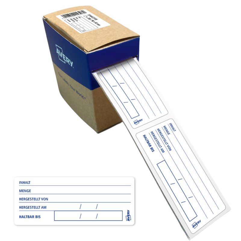 AVERY Zweckform Étiquettes alimentaires HACCP, 98 × 40 mm, blanc, 300 pièces