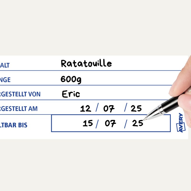 AVERY Zweckform Étiquettes alimentaires HACCP, 98 × 40 mm, blanc, 300 pièces