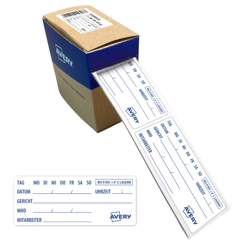 AVERY Zweckform nutrition labels Lebe, 98 × 40 mm, white, 300 pieces