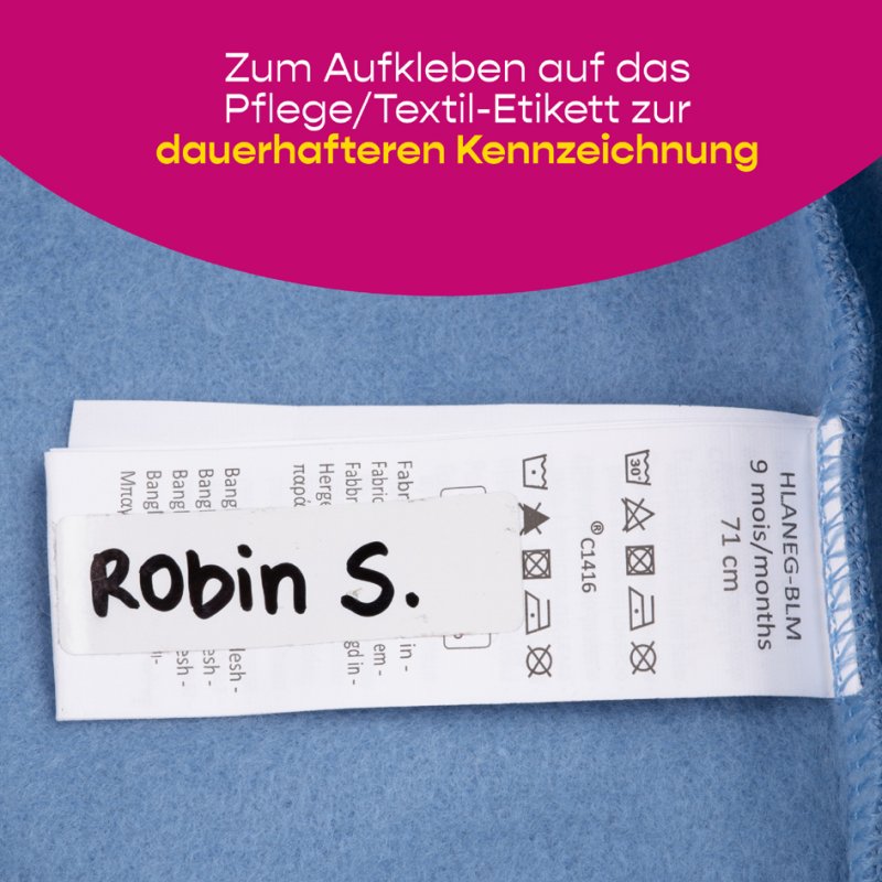 AVERY Zweckform textiel-etiketten, 13 × 45 mm, wit, 36 stuks