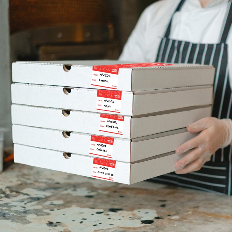 AVERY Zweckform closure labels Bon Appetit, 40 × 95 mm, red/white, 250 pieces