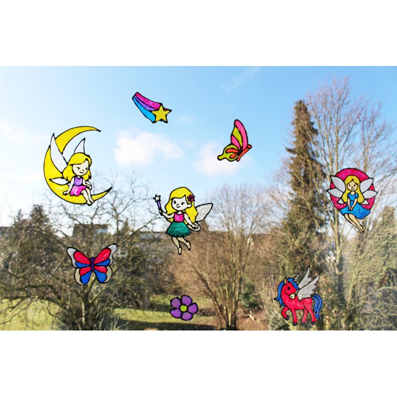 Marabu KiDS W raamverf, waterbasis afneembaar, gesorteerd 10 kleuren