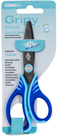 WEDO knutselschaar Gripy black, 130 mm, roestvrij staal, ergonomische grepen