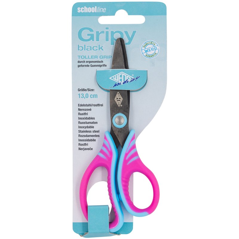 WEDO ciseaux de loisirs créatifs Gripy black, 175 mm, acier inoxydable, poignée ergonomique