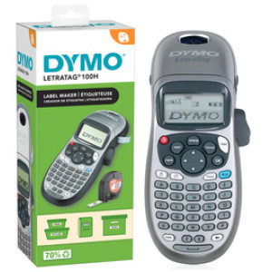 DYMO LetraTag LT-100H labelprinter, zilver, ABC-toetsenbord, 13-cijferig display