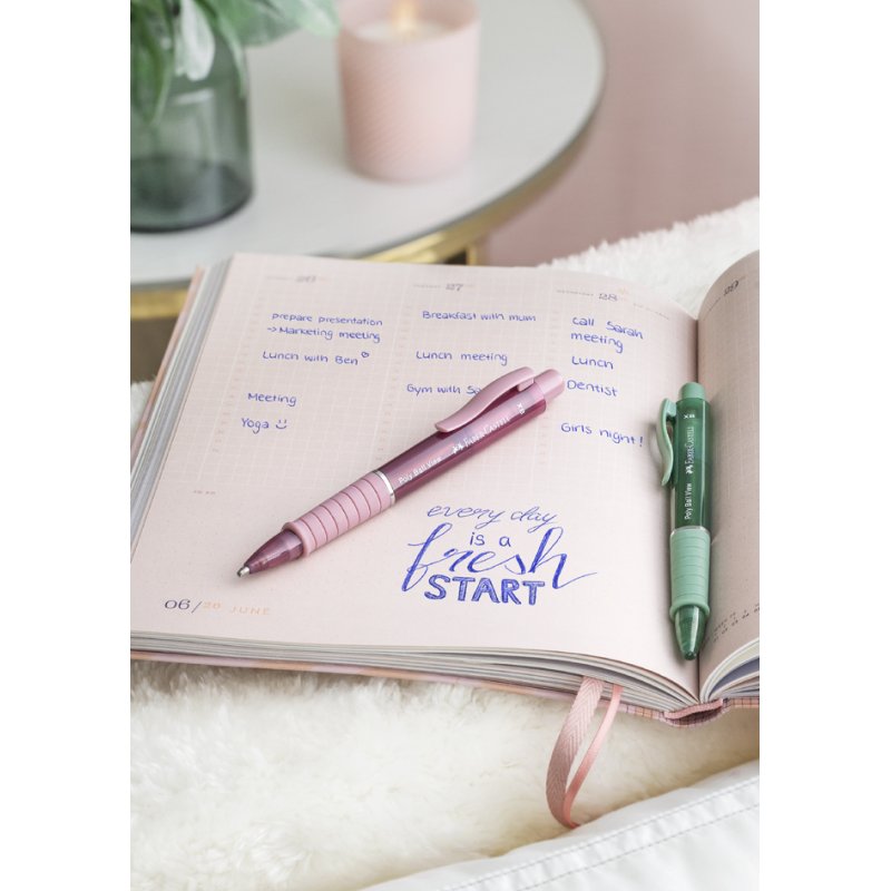 Faber-Castell stylos à bille KS Pol, 0,6 mm, bleu, 24 pièces