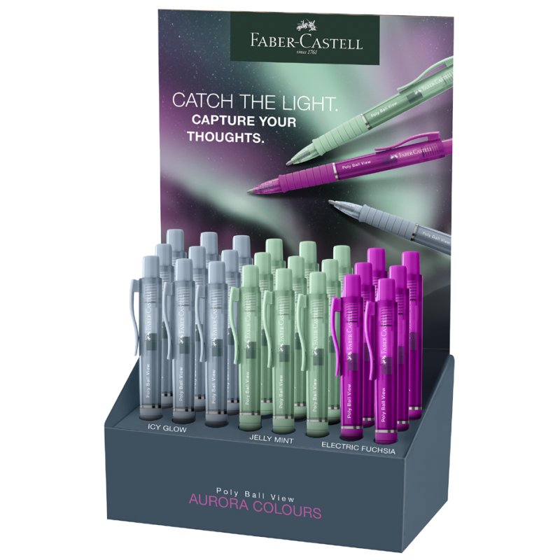 Faber-Castell stylos à bille KS Pol, 0,6 mm, bleu, 24 pièces