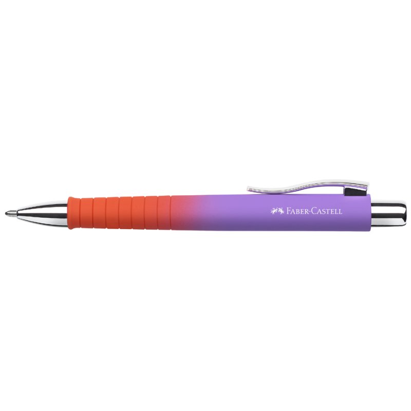 Faber-Castell KS Pol stylo bille, melon, 0,6 mm XB, bleu