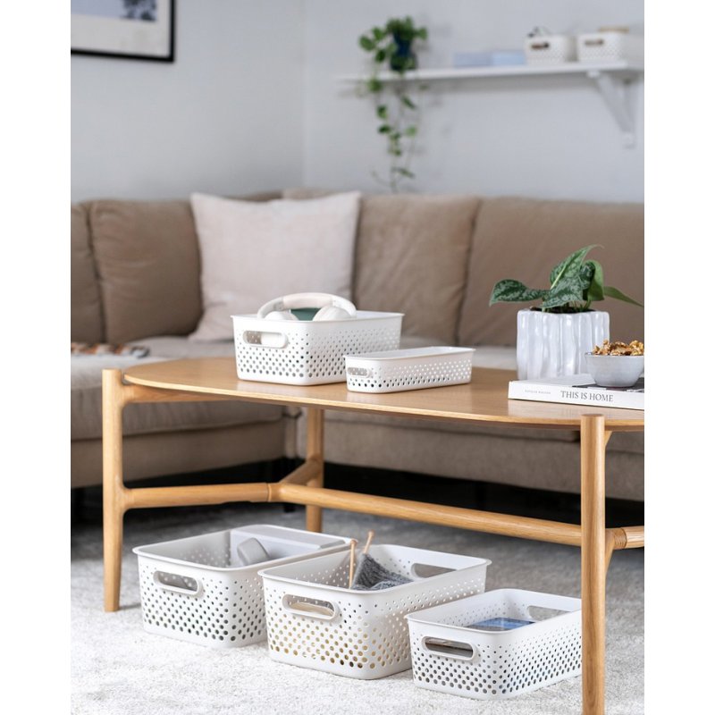 smartstore panier de rangement Essence Slim, lin, 1,3 litre, plastique recyclé