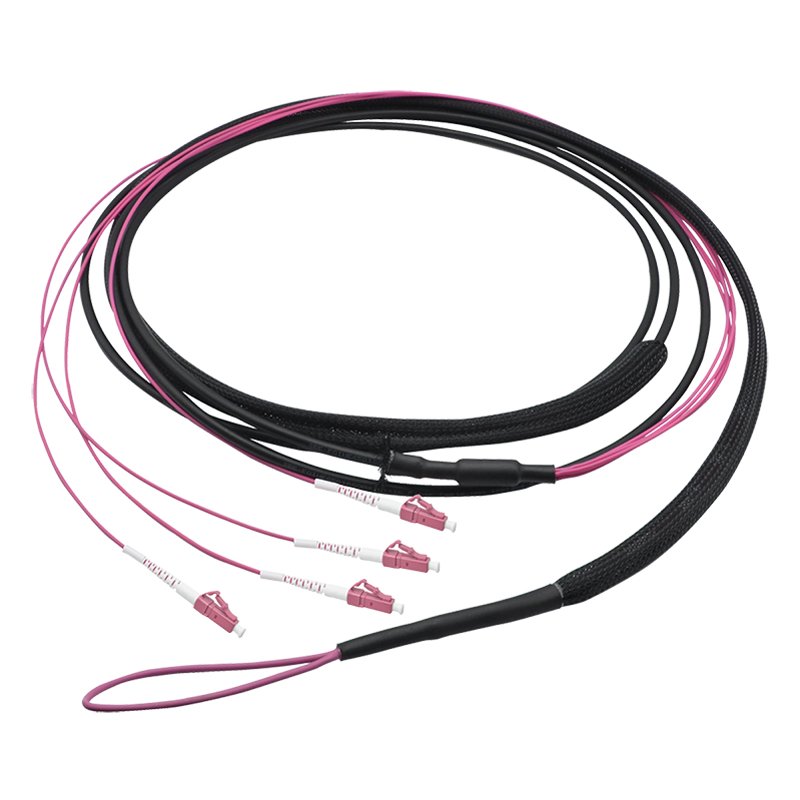 LogiLink Câble fibre optique professionnel U-DQ(ZN)BH, OM4, 10 m, noir