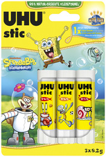 UHU lijmstift stic Spongebob, 5 x 8,2 g, blister