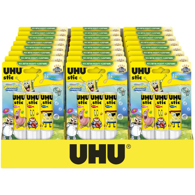 UHU bâton de colle stic SpongeBob, 2 × 21 g, display 24 pièces