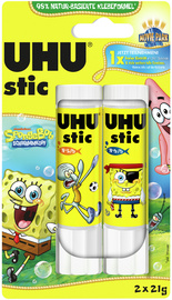 UHU lijmstift SpongeBob, oplosmiddelvrij, 3 × 21 g