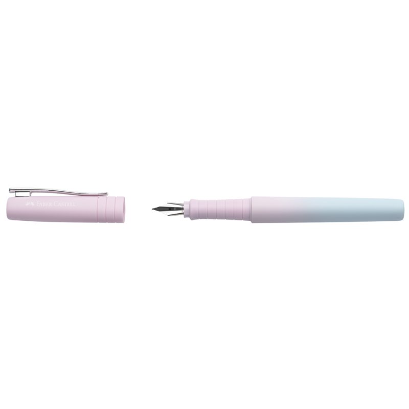 Faber-Castell stylo plume, 75% plastique recyclé, forme triangulaire ergonomique, pointe M