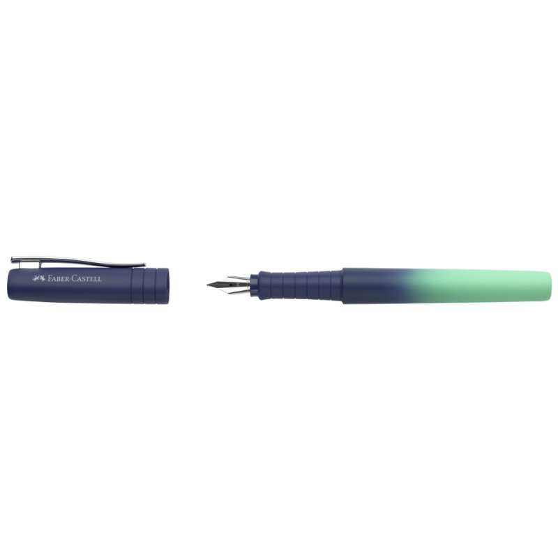 Faber-Castell stylo plume, 75% plastique recyclé, forme triangulaire ergonomique, pointe M