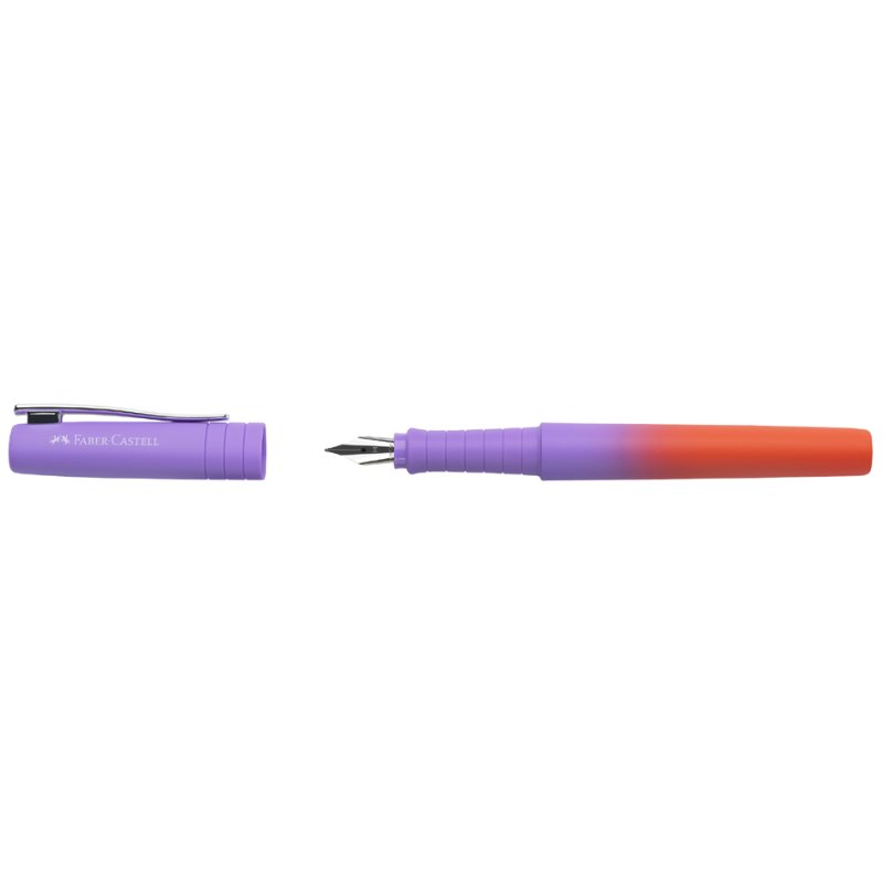 Faber-Castell stylo plume, 75% plastique recyclé, forme triangulaire ergonomique, pointe M