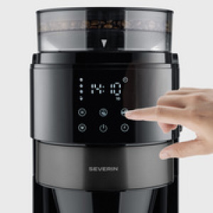 SEVERIN koffiezetapparaat met maalwerk KA 4830, glazen kan, 10 kopjes, timer