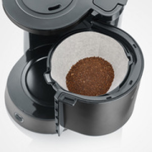 SEVERIN filterkoffiemachine KA 9343, 10 kopjes, edelstaal thermoskan, zwart