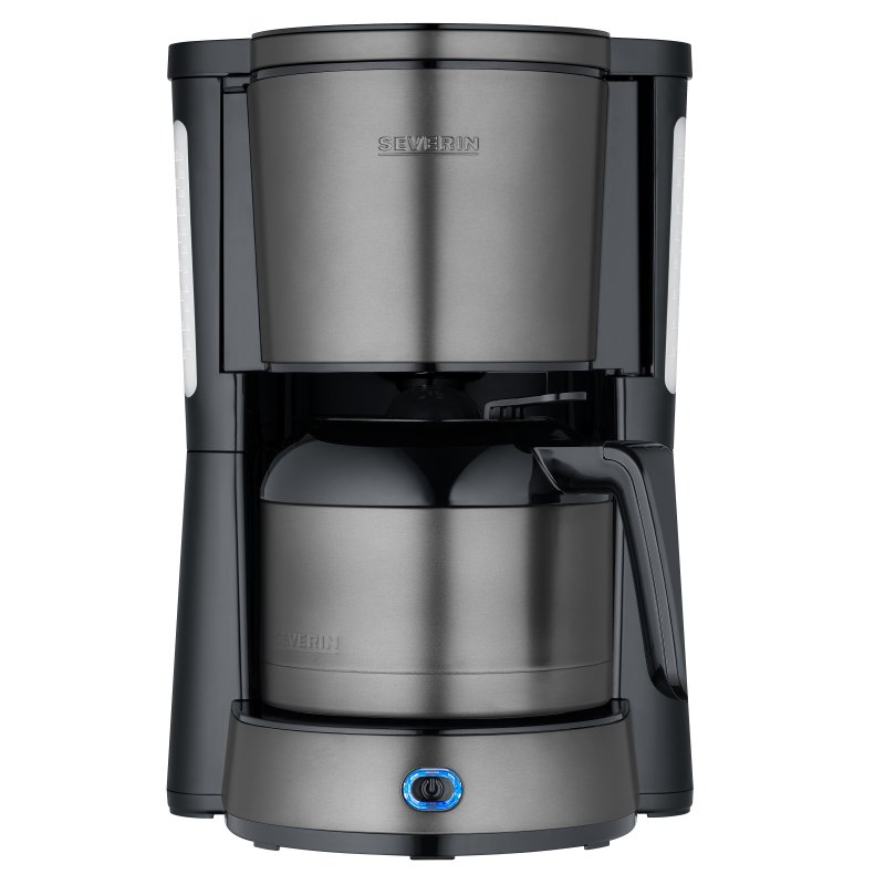 SEVERIN filter coffee machine KA 9343, 10 cups, stainless steel thermal jug, black