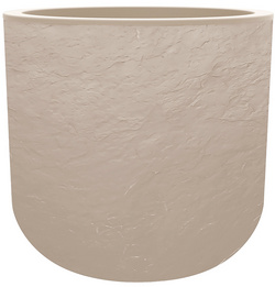 EDA plantenbak VOLC, kunststof kalksteenlook, 37,5 liter, antraciet