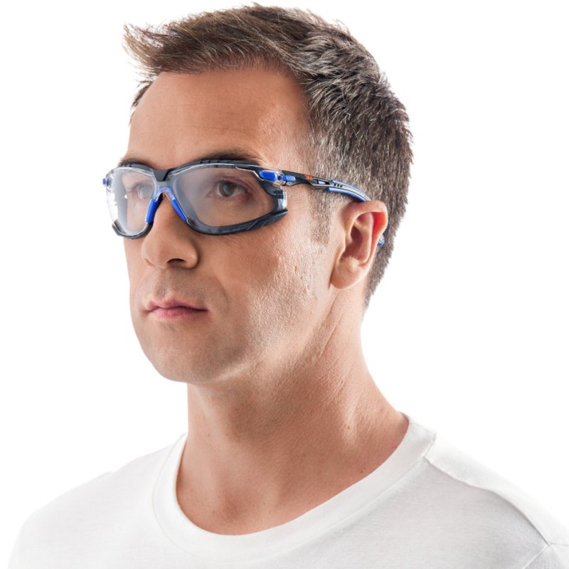 3M Solus lunettes de sécurité, verre polycarbonate, noir/bleu