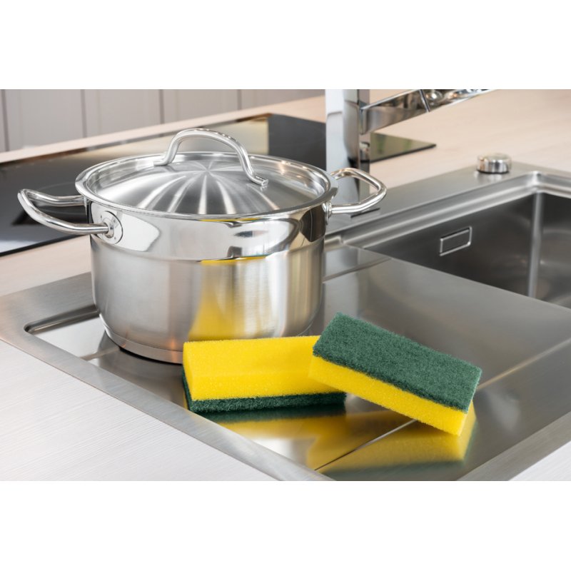 Scotch Brite schoonmaakspons Classic XXL, geel/groen, duurzaam, 6 stuks
