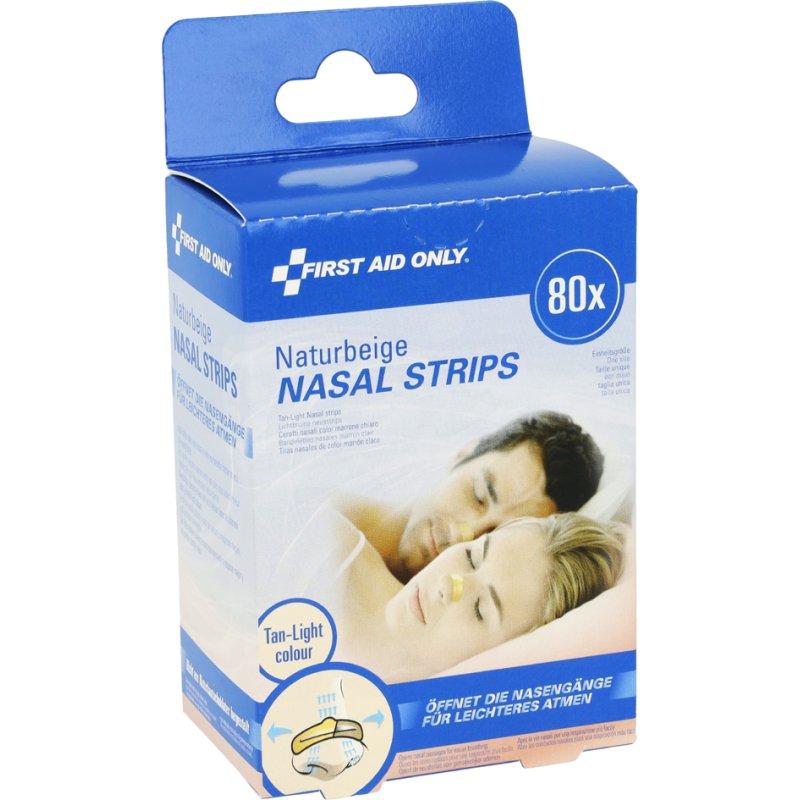 FIRST AID ONLY neusstrips, 19 × 61 mm, beige, 80 stuks