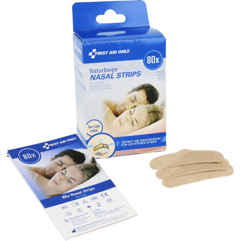 FIRST AID ONLY neusstrips, 19 × 61 mm, beige, 80 stuks