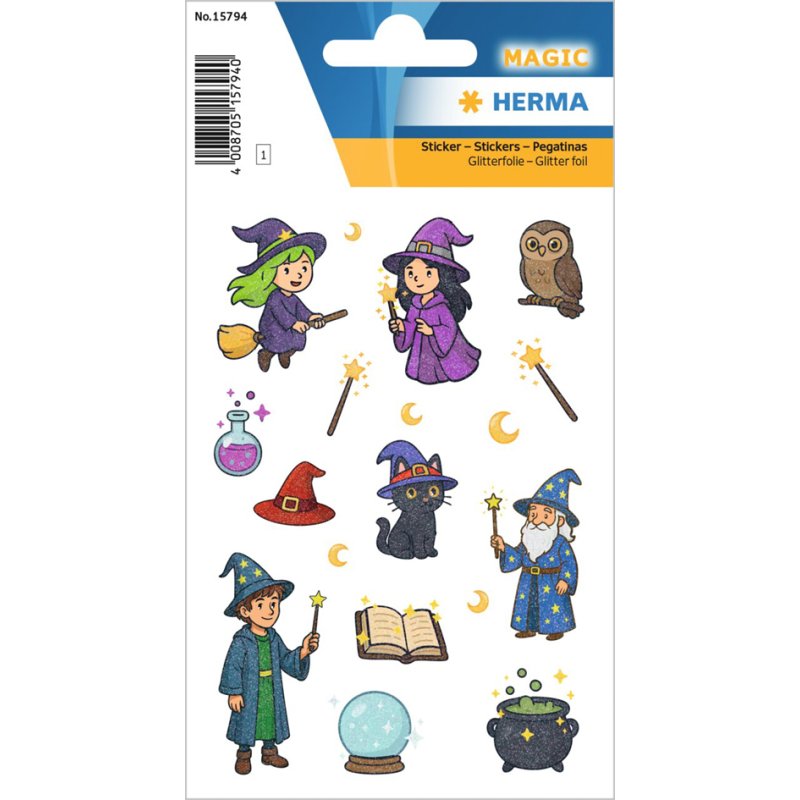 HERMA stickers MAGIC, autoadhésifs, 84 × 120 mm, 17 pièces