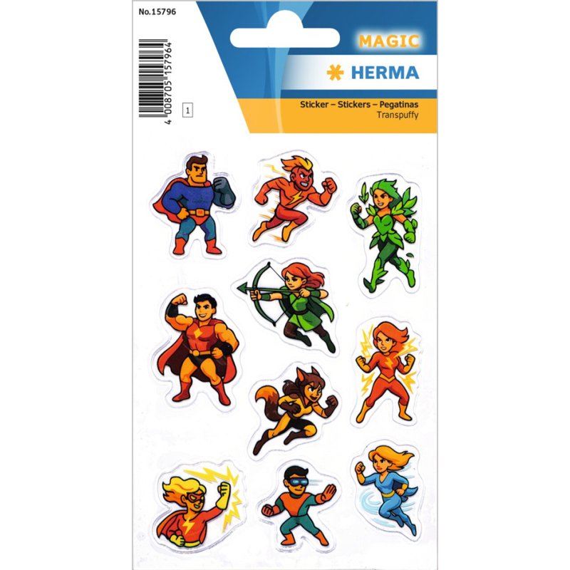 HERMA stickers MAGIC, autoadhésifs, 84 × 120 mm, 17 pièces