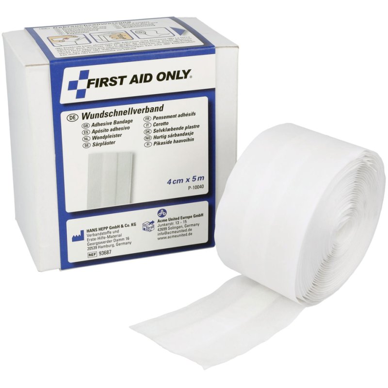 FIRST AID ONLY wondverband, 60 mm × 5 m, wit