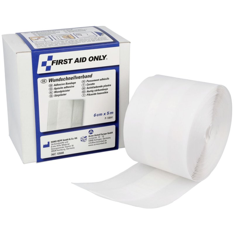 FIRST AID ONLY wondverband, 60 mm × 5 m, wit