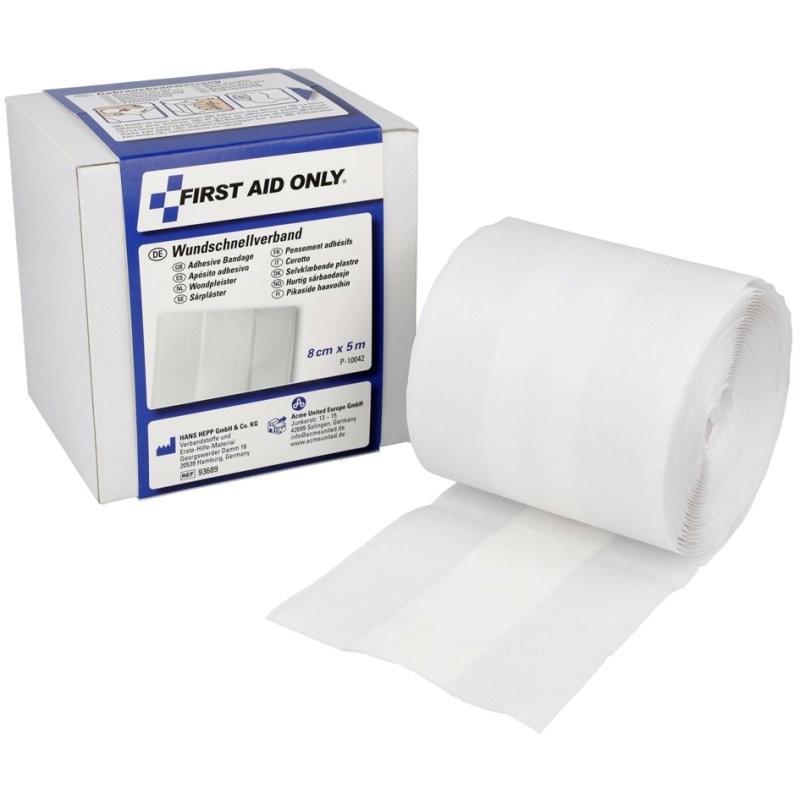 FIRST AID ONLY wondverband, 60 mm × 5 m, wit