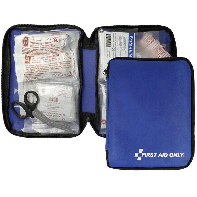 FIRST AID ONLY trousse de premiers secours, 50 pièces, bleu