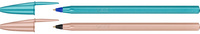 BIC balpen Cristal Glacé, 0,32 mm, mat-glans effect, gesorteerd blauw en rosé
