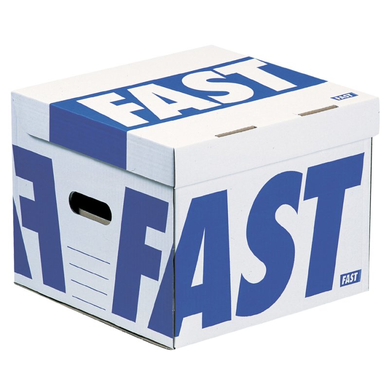 FAST klapcontainer, 100% gerecycled karton, 350×350×280 mm, 10 stuks