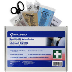 FIRST AID ONLY aanvulset DIN 13157, eerste hulp koffer, kartonnen verpakking