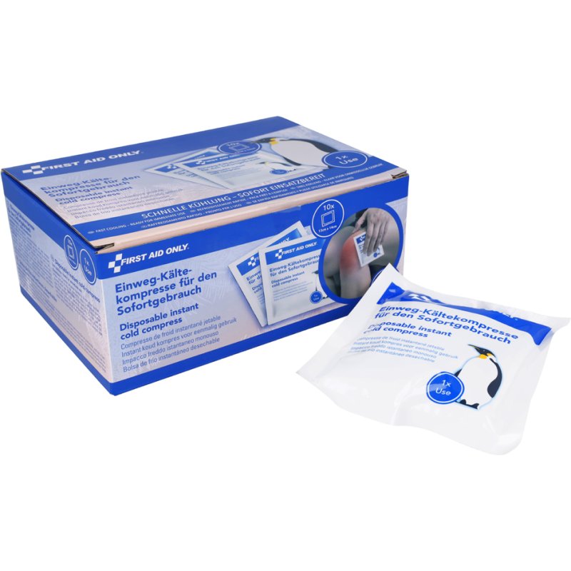 FIRST AID ONLY koudecompressen, eenmalig gebruik, 130×140 mm, 10 stuks