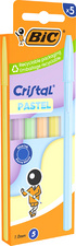 BIC balpen Cristal Pastel K, 0,32 mm, pasteltinten, 10 stuks