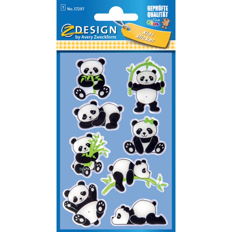 AVERY Zweckform decoratieve glitterstickers Alpaca, transparant, 76×120 mm, 16 stuks