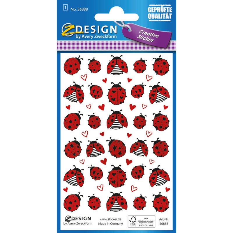 AVERY Zweckform stickers Trefoils, permanent gold foil, 16 pieces
